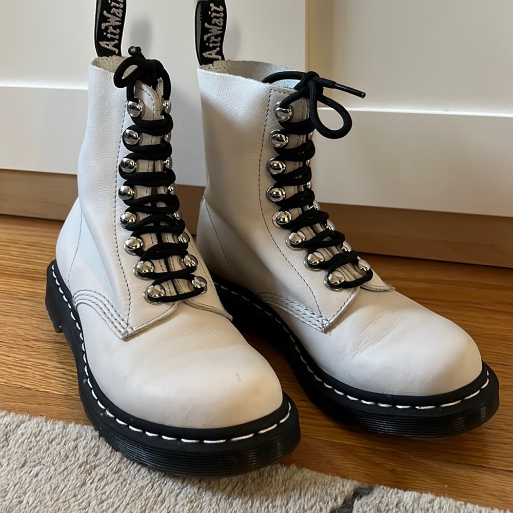 Dr. Martens 1460 Pascal White Combat Boots